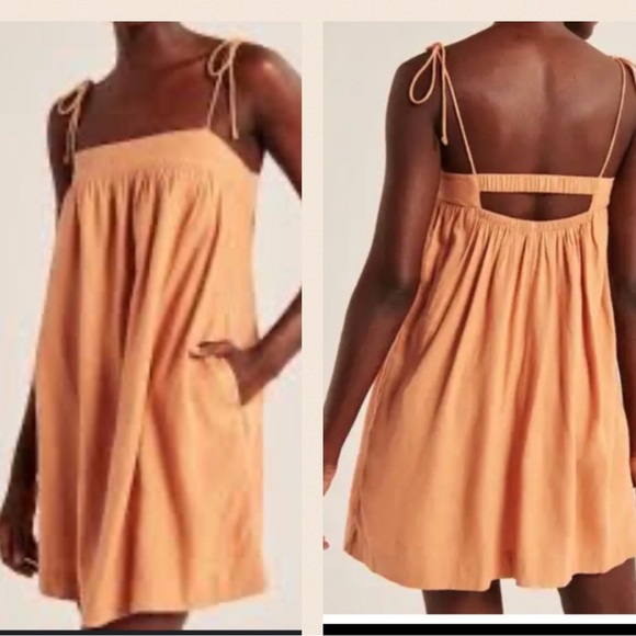 Abercrombie & Fitch Dresses & Skirts - Abercrombie & Fitch Tie Strap Mini Trapeze Dress - Small - NWT
